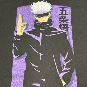 Jujutsu Kaisen Gojo Satoru Black Graphic T-Shirt